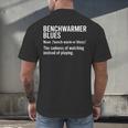 Sport Definition Baseball Soccer Benchwarmer Blues Men's Back Print T-Shirt