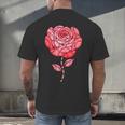 Sporty Rose Graphic With Baseball And Rugby Ball Petals Men's Back Print T-Shirt