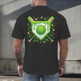 St Patrick Day Baseball Drip Ice Cream Boys Men Men's Back Print T-Shirt