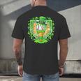 St Patrick Day Baseball Drip Ice Cream Baseball Home Plate Men's Back Print T-Shirt St Patrick Day Baseball Drip Ice Cream Baseball Home Plate Men's Back Print T-Shirt