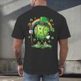 St Patricks Day Baseball Leprechaun Rainbow Green Baseball Men's Back Print T-Shirt St Patricks Day Baseball Leprechaun Rainbow Green Baseball Men's Back Print T-Shirt