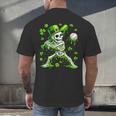 St Patricks Day Baseball Skeleton Irish Leprechaun Hat Boys Men's Back Print T-Shirt