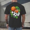 St Patricks Day Shamrock Basketball Baseball Football Soccer Men's Back Print T-Shirt St Patricks Day Shamrock Basketball Baseball Football Soccer Men's Back Print T-Shirt
