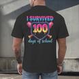 I Survived 100 Days Of School Baseball 100th Day Kids Girls Men's Back Print T-Shirt I Survived 100 Days Of School Baseball 100th Day Kids Girls Men's Back Print T-Shirt