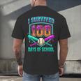 I Survived 100 Days Of School Baseball Drip Men's Back Print T-Shirt