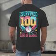 I Survived 100 Days Of School Baseball Drip Students Teacher Men's Back Print T-Shirt I Survived 100 Days Of School Baseball Drip Students Teacher Men's Back Print T-Shirt