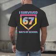 I Survived 67 Days Of School Baseball Trend For Boys Girls Men's Back Print T-Shirt
