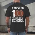 I Tackled 100 Days Of School Baseball Player Kids Teacher Men's Back Print T-Shirt