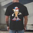USA Patriotic Baseball Ice Cream Cone Freedom Men's Back Print T-Shirt USA Patriotic Baseball Ice Cream Cone Freedom Men's Back Print T-Shirt