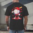 Valentine Baseball Heart Drip Sport Love Valentines Day Boys Men's Back Print T-Shirt Valentine Baseball Heart Drip Sport Love Valentines Day Boys Men's Back Print T-Shirt