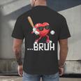 Valentines Bruh Red Heart Playing Baseball Men Boys Kids Men's Back Print T-Shirt Valentines Bruh Red Heart Playing Baseball Men Boys Kids Men's Back Print T-Shirt