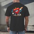 Valentines Day Baseball Dabbing Red Heart Love Boys Men's Back Print T-Shirt Valentines Day Baseball Dabbing Red Heart Love Boys Men's Back Print T-Shirt