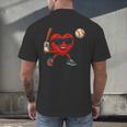 Valentines Day Baseball Red Heart Love Boys Kids Tee Men's Back Print T-Shirt Valentines Day Baseball Red Heart Love Boys Kids Tee Men's Back Print T-Shirt