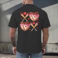 Valentines Day Drip Heart Baseball XOXO Boys Kids Men Sport Men's Back Print T-Shirt