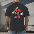 Valentines Day Heart Baseball Player Sports Boys Kids Men Men's Back Print T-Shirt