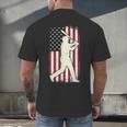 Vintage American Flag Baseball Batter Patriotic Home Run Men's Back Print T-Shirt Vintage American Flag Baseball Batter Patriotic Home Run Men's Back Print T-Shirt
