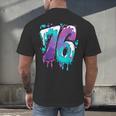 Vintage Baseball 76 Number Men's Back Print T-Shirt