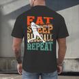 Women's Eat Sleep Baseball Repeat Vintage Player Sport Lover Retro Men's Back Print T-Shirt Women's Eat Sleep Baseball Repeat Vintage Player Sport Lover Retro Men's Back Print T-Shirt