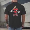 Women's Valentines Day Heart Baseball Player Sports Boys Kids Men Men's Back Print T-Shirt