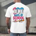 100 Days Of School Baseball Drip Bat 100th Day Of School Boy Men's Back Print T-Shirt