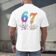 67 Meme Baseball Kids Girls Humor Number 6 7 Men's Back Print T-Shirt 67 Meme Baseball Kids Girls Humor Number 6 7 Men's Back Print T-Shirt