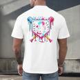 9th Birthday Boys Baseball Ice Cream Drip Boys Baseball Men's Back Print T-Shirt