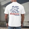 Take Me Out To The Ball Game Retro Peanuts Baseball Sports Men's Back Print T-Shirt