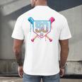 Baseball 50 Year Old Ice Cream Drip 50th Birthday Number 50 Men's Back Print T-Shirt Baseball 50 Year Old Ice Cream Drip 50th Birthday Number 50 Men's Back Print T-Shirt