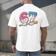 Baseball 67 Kids Ice Cream Drip Six Seven Youth Boys Men's Back Print T-Shirt Baseball 67 Kids Ice Cream Drip Six Seven Youth Boys Men's Back Print T-Shirt