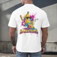 Baseball Banana Splatter Sports Kids Teens Premium Tri-Blend Men's Back Print T-Shirt Baseball Banana Splatter Sports Kids Teens Premium Tri-Blend Men's Back Print T-Shirt