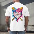 Baseball Boys Ice Cream Drip Baseball Men's Back Print T-Shirt
