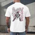 Baseball Catcher Gear Home Plate Men's Back Print T-Shirt