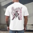 Baseball Catcher Gear Home Plate Premium Tri-Blend Men's Back Print T-Shirt