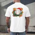 Baseball Christmas Scoreboard Celebration Premium Tri-Blend Men's Back Print T-Shirt Baseball Christmas Scoreboard Celebration Premium Tri-Blend Men's Back Print T-Shirt