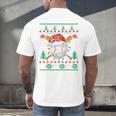 Baseball Christmas Ugly Sweater Santa Sport Men Kids Men's Back Print T-Shirt