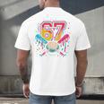 Baseball Drip 6 7 Number 67 Six Seven Meme Boys Kids Men's Back Print T-Shirt Baseball Drip 6 7 Number 67 Six Seven Meme Boys Kids Men's Back Print T-Shirt