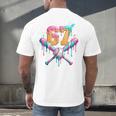 Baseball Drip 67 Six Seven Number 67 Player 67th Birthday Men's Back Print T-Shirt Baseball Drip 67 Six Seven Number 67 Player 67th Birthday Men's Back Print T-Shirt