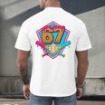 Baseball Drip Jersey Number 67 For Players & 67th Birthday Premium Tri-Blend Men's Back Print T-Shirt Baseball Drip Jersey Number 67 For Players & 67th Birthday Premium Tri-Blend Men's Back Print T-Shirt