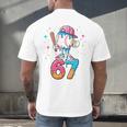 Baseball Drip Number 67 Six Seven Meme Ice Cream Dripping Men's Back Print T-Shirt Baseball Drip Number 67 Six Seven Meme Ice Cream Dripping Men's Back Print T-Shirt