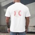 Baseball Gigi Distressed Vintage Grandma Game Day Men's Back Print T-Shirt Baseball Gigi Distressed Vintage Grandma Game Day Men's Back Print T-Shirt