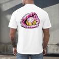 Baseball Glove Drip Shirt Ice Cream Dripping Girls Pocket Premium Men's Back Print T-Shirt Baseball Glove Drip Shirt Ice Cream Dripping Girls Pocket Premium Men's Back Print T-Shirt