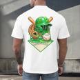 Baseball Life Style Ice Cream Drip Green Premium Tri-Blend Men's Back Print T-Shirt