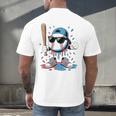Baseball Lifestyle Apparel Youth Baseball Ice Cream Drip Men's Back Print T-Shirt Baseball Lifestyle Apparel Youth Baseball Ice Cream Drip Men's Back Print T-Shirt