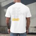 Baseball Player Get Up Get Outta Here Gone Home Run Men's Back Print T-Shirt Baseball Player Get Up Get Outta Here Gone Home Run Men's Back Print T-Shirt