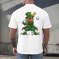 Baseball St Patricks Day Leprechaun Boys Girls Men Women Men's Back Print T-Shirt