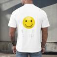 Boobies Make Me Smile Mardi Gras Raglan Baseball Tee Men's Back Print T-Shirt