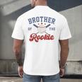 Brother Of Rookie 1st Birthday Baseball Boy Family Matching Men's Back Print T-Shirt Brother Of Rookie 1st Birthday Baseball Boy Family Matching Men's Back Print T-Shirt