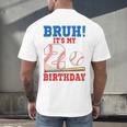 Bruh It's My 2nd Birthday Boy Baseball Themed Party Men's Back Print T-Shirt Bruh It's My 2nd Birthday Boy Baseball Themed Party Men's Back Print T-Shirt