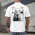 Capybara Love Valentines Day Cute Animal Hearts Raglan Baseball Tee Men's Back Print T-Shirt Capybara Love Valentines Day Cute Animal Hearts Raglan Baseball Tee Men's Back Print T-Shirt