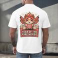 Chinese New Year 2026 Fire Horse Celebration Raglan Baseball Tee Men's Back Print T-Shirt